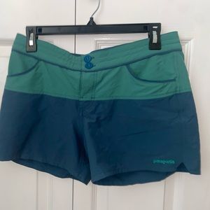 Blue/green Patagonia shorts